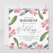 INVITATION BOHO CHRIST ROSE THORI CACTI MARIAGE DE CHÂSSIS (Devant)
