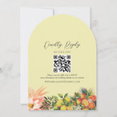 Invitation Boho Citron QR Mariage (Dos)