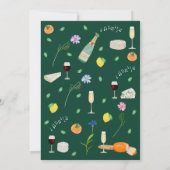 Invitation Boho Citron & Vin Mariage Vert (Dos)