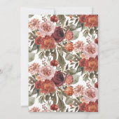 Invitation Boho Citrouille Automne Fleur Thanksgiving Dîner (Dos)