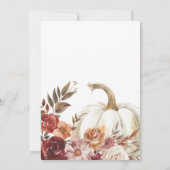 Invitation Boho Citrouille Autumn Bloom 1er anniversaire (Dos)