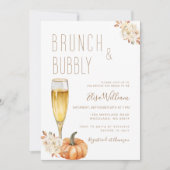 Invitation Boho Citrouille Brunch et Bubbly Fête des mariées (Devant)