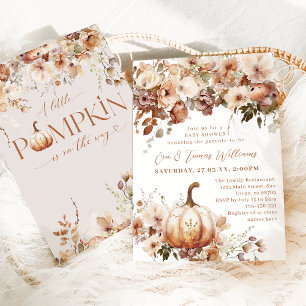 Invitation Boho Citrouille Fall Rustic Chic Baby shower