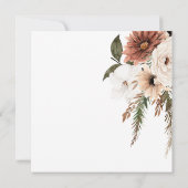 Invitation Boho Citrouille Fleur sauvage nuptiale douche invi (Dos)