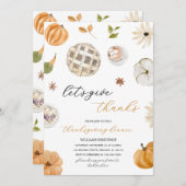 Invitation Boho Citrouille Remercions (Devant / Derrière)