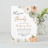 Invitation Boho Citrouille Rendons Grâce (Debout devant)