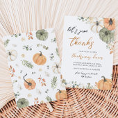 Invitation Boho Citrouille Rendons Grâce