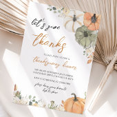 Invitation Boho Citrouille Rendons Grâce