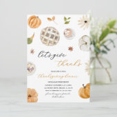 Invitation Boho Citrouille Rendons Grâce (Debout devant)