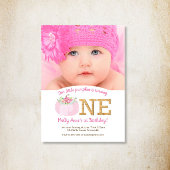 Invitation Boho Citrouille rose automne 1er anniversaire fill