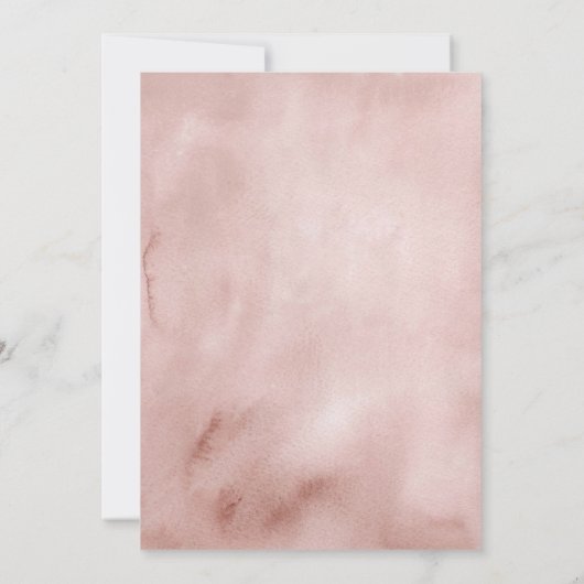 Invitation Boho Citrouille rose Automne Baby shower fille (Dos)