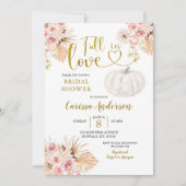 Invitation Boho Citrouille Tombe Dans L'Amour Nuptiale Douche (Devant)