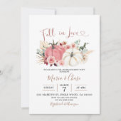 Invitation Boho Citrouille Tomber amoureux Engagement Party (Devant)