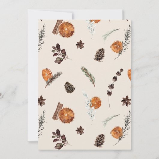 Invitation Boho Citrus Rustique Orange Moderne Mariage de can (Dos)