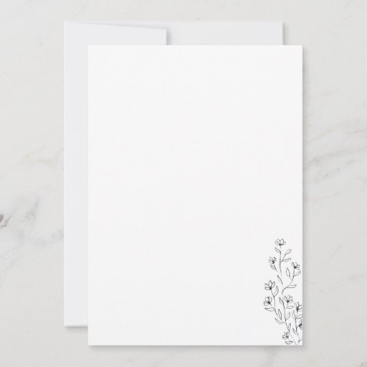 Invitation Boho Clear Indie Rustic Botanique minuscule fleur (Dos)