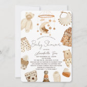 Invitation Boho Clothes Nursery Drive-by Baby shower Invitati (Devant)