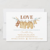 Invitation Boho Clothesline Baby shower d'aquarelle Invitatio (Devant)