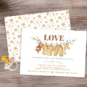 Invitation Boho Clothesline Baby shower d'aquarelle Invitatio