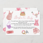 Invitation Boho Clothesline book for baby request Card (Devant / Derrière)