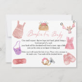 Invitation Boho Clothesline book for baby request Card (Devant)