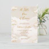 Invitation Boho Clouds A Little Piece Of Heaven Baby Shower (Debout devant)
