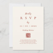 Invitation Boho code QR mariage automnal aux fleurs sauvages (Dos)