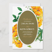 Invitation boho coloré botanique fleur sauvage moderne (Devant)