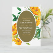 Invitation boho coloré botanique fleur sauvage moderne (Debout devant)