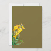 Invitation boho coloré botanique fleur sauvage moderne (Dos)