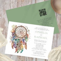Boho coloré Dreamcatcher Bohemian Mariage Sage