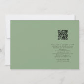 Invitation Boho coloré Dreamcatcher Bohemian Mariage Sage (Dos)