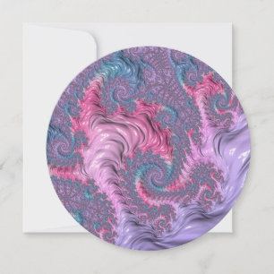 Invitation Boho coloré Hippie Trippy Super Pastel Fractal
