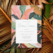 Invitation Boho coloré Tropical Palm fête d'anniversaire