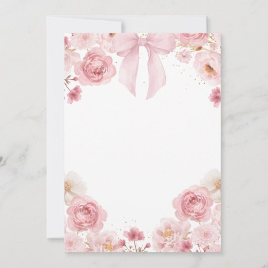 Invitation Boho Coquette Citrouille rose 1er anniversaire (Dos)