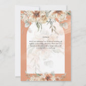 Invitation Boho Coral Terracotta Pampas Grass Mariage (Dos)