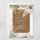 Invitation BOHO Couleur de la Terre Pampas Mariage (Devant)