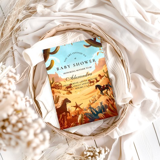 Invitation Boho Country Western Baby Shower