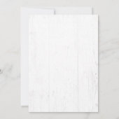 Invitation Boho crâne de vache rustique Fiançailles blanc flo (Dos)