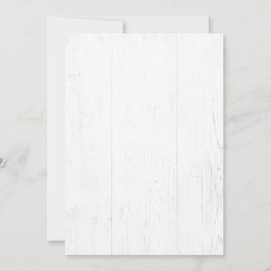 Invitation Boho crâne de vache rustique Fiançailles blanc flo (Dos)