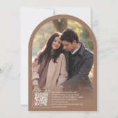 Invitation Boho Crème Beige Fleur sauvage Papillon Arch Maria (Dos)