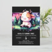 Invitation Boho Custom Cow Anniversaire (Debout devant)