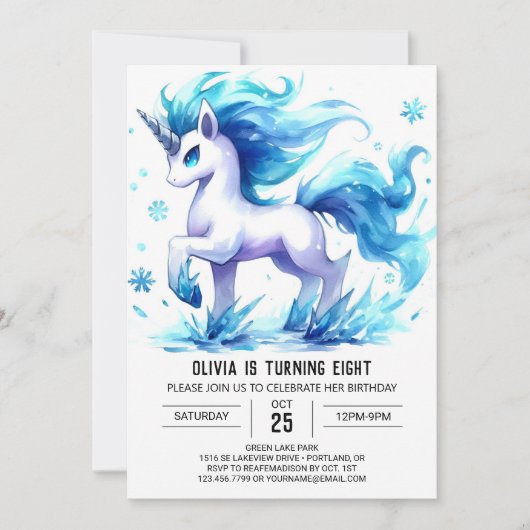 Invitation Boho Custom Horse Anniversaire (Devant)