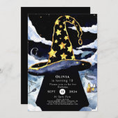Invitation Boho Custom Magic Wizard Anniversaire (Devant / Derrière)