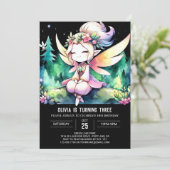 Invitation Boho Cute Fairy Anniversaire (Debout devant)