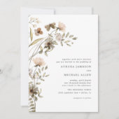 Invitation Boho Dainty Floral Printemps Mariage d'été (Devant)