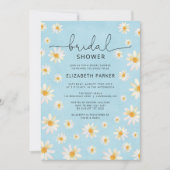 Invitation Boho Daisies Fête des mariées aquarelle (Devant)