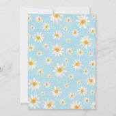 Invitation Boho Daisies Fête des mariées aquarelle (Dos)