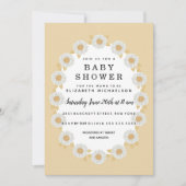 Invitation Boho Daisies Jaune Baby Girl Baby shower (Devant)