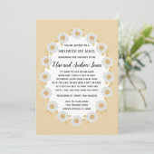 Invitation Boho Daisy Baby Girl Baby shower par courrier (Debout devant)