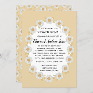 Invitation Boho Daisy Baby Girl Baby shower par la poste